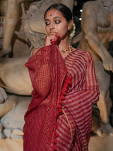 Women's Multicolor Mul Cotton with Zari Saree