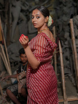 Women's Multicolor Mul Cotton with Zari Saree