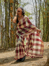 Women's Multicolor Slub Saree