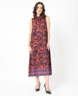 Women's Brown Casual Sleeveless Dress