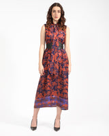 Women's Brown Casual Sleeveless Dress