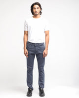 Men's Grey Casual Slim Fit Solid Jeans