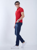 Mens Blue Casual Slim Fit Jeans