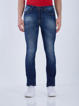 Mens Blue Casual Slim Fit Jeans