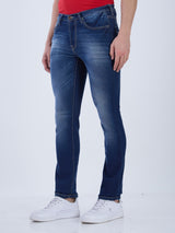 Mens Blue Casual Slim Fit Jeans