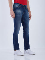 Mens Blue Casual Slim Fit Jeans