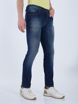Mens Blue Casual Slim Fit Jeans