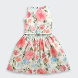 Girls Red Party Half Sleeves Dress