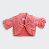 Girls Red Party Half Sleeves Dress