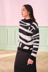 Women's Casual Regular Fit Printed Full Sleeves Sweater
