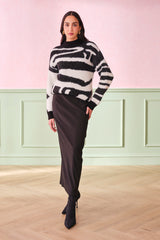 Women's Casual Regular Fit Printed Full Sleeves Sweater