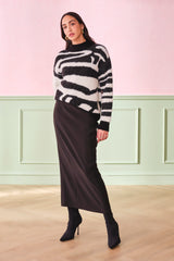 Women's Casual Regular Fit Printed Full Sleeves Sweater