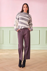 Women's Casual Regular Fit Printed Full Sleeves Sweater