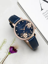 Women's Black Casual Round Analogue Watch-FC21U