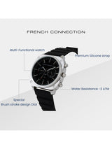 Men's Black Casual Round Analogue Watch-FCB3B-S