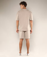 Men's Grey Casual Half Sleeve Co-ords Set