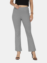 Women's Gray Sports Solid Pant