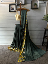 Women's Green Modal Viscose Saree