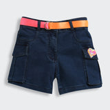Girls Blue Casual Shorts