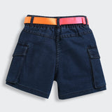 Girls Blue Casual Shorts