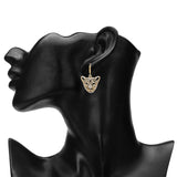 Women's CZ Stone Golden Tiger Earring