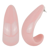 Women's Pink U Shape Statement Earring