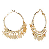 Women's Golden Big Hoop with Hanging Butterfly Charms