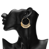 Women's Golden Big Hoop with Hanging Butterfly Charms