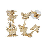 Women's Golden Hoop Earring Butterfly