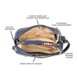 Women's Navy Blue Casual Solid Sling Bag