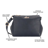 Women's Navy Blue Casual Solid Sling Bag