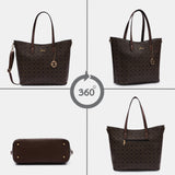Women's Brown Casual Printed Tote Bag