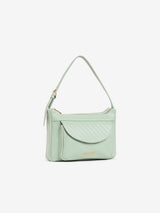 Women's Green Faux Leather Hobo Bag 9L