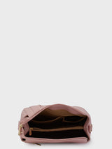 Women's Dull Pink Faux Leather Hobo Bag 7L