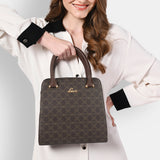 Women's Brown Casual Printed Satchel