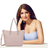 Women's Pink Casual Printed Tote Bag