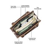 Women's Khaki Casual Printed Satchel