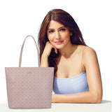 Women's Pink Casual Printed Tote Bag