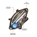 Women's Khaki Casual Printed Tote Bag