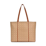 Women's Beige Casual Printed Tote Bag