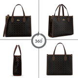 Women's Brown Casual Printed Satchel
