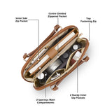 Women's Tan Casual Printed Satchel