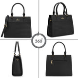 Women's Black Casual Solid Satchel