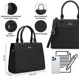 Women's Black Casual Solid Satchel