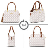 Women's White Casual Solid Satchel