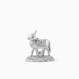 Silver Auspicious Kamadhenu Cow and Calf Idol