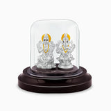 Silver Ganapathi and Lakshmi Idol