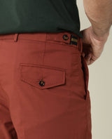 Men's Red Casual Slim Fit Solid Trouser