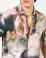 Men's Multicolor Casual Regular Fit Printed Half Sleeves Shirt
