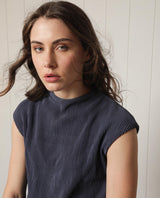 Women's Navy Casual Sleeveless Top